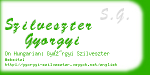 szilveszter gyorgyi business card